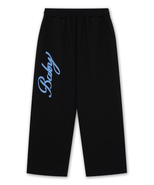 레터링 베이비 부클 팬츠 블랙