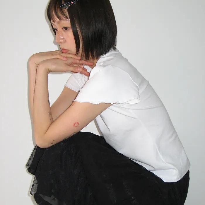 RAW EDGE PUFF T SHIRT WHITE