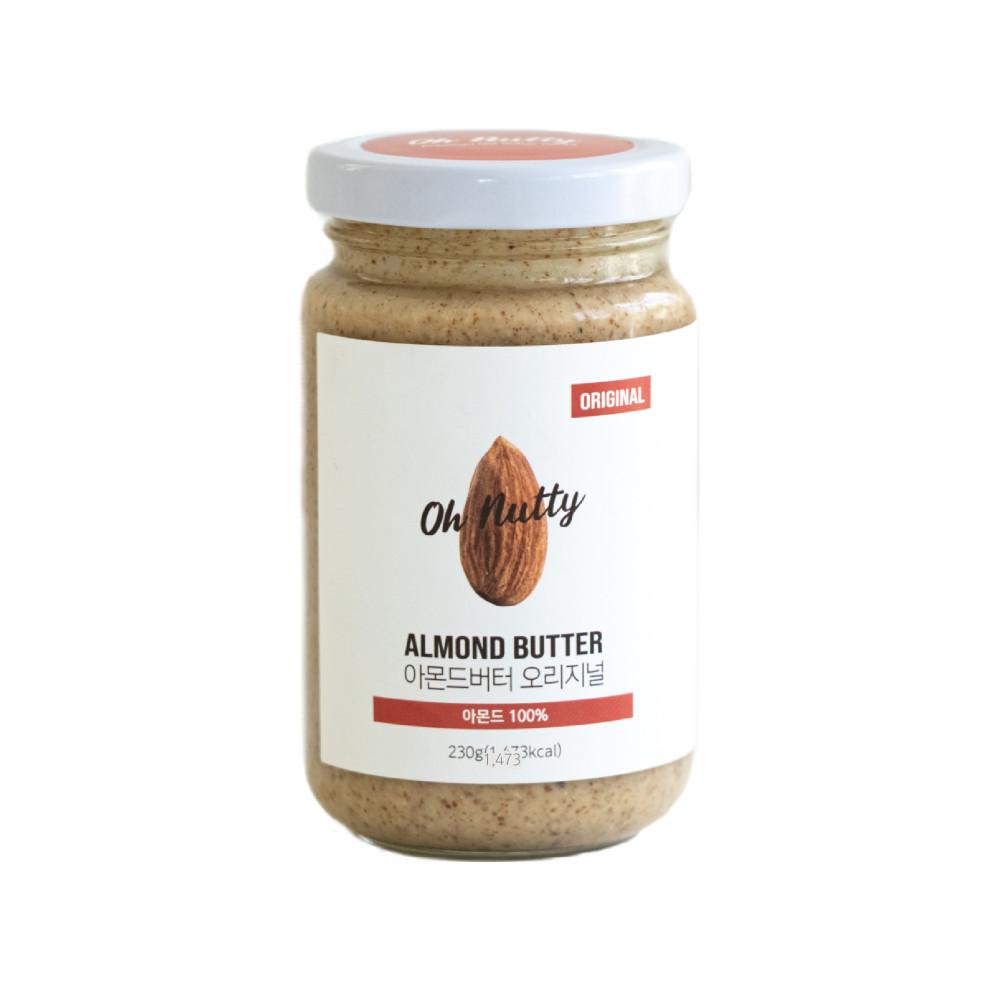 오넛티 아몬드버터 오리지널(100% 무첨가 스프레드 잼 비건 키토제닉) 230g