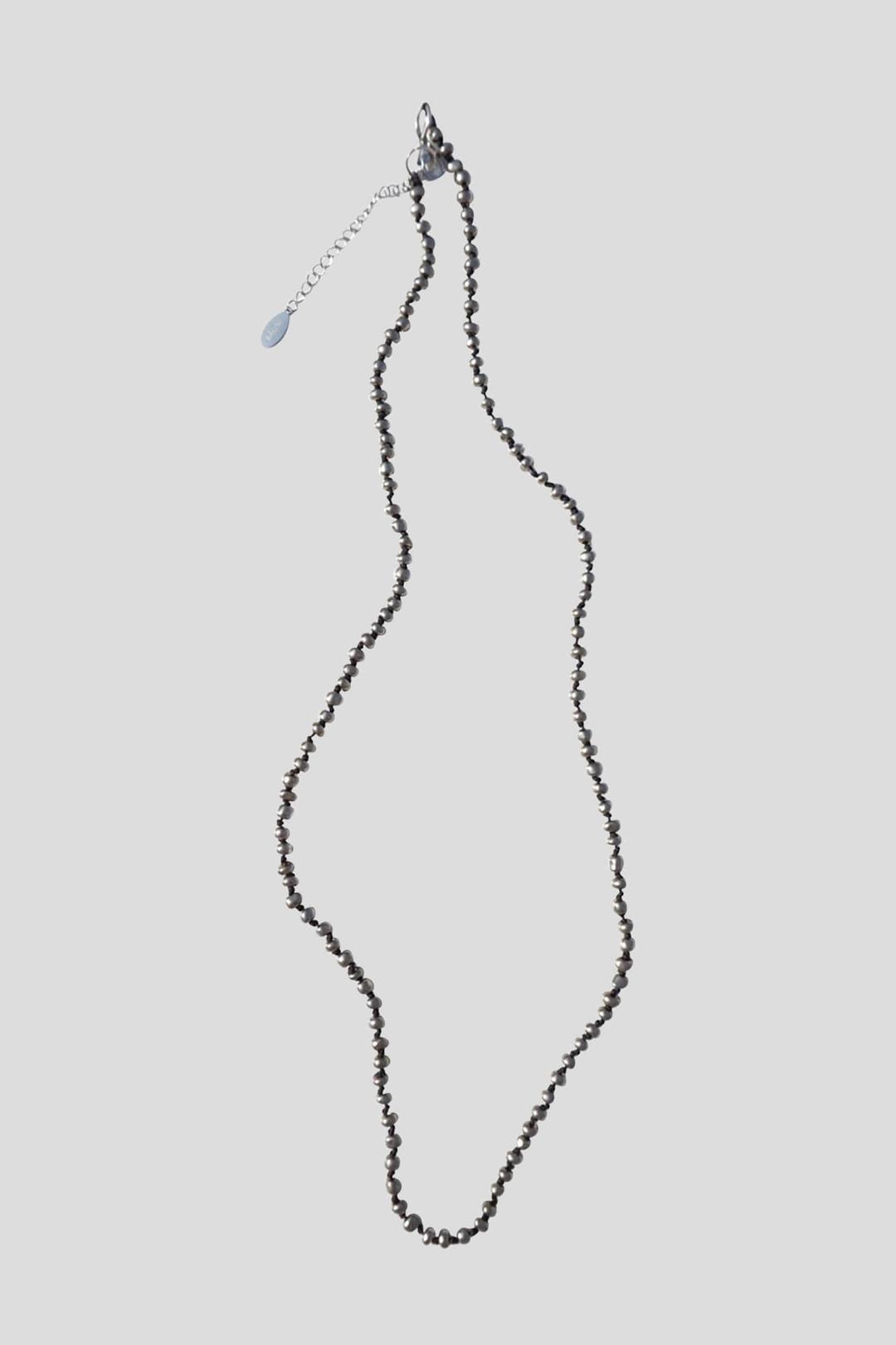 Silver Beads knot Necklace