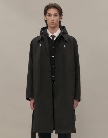 이런 상품 어때요? 질스튜어트 뉴욕 남성 블랙 코튼 디테쳐블 후드 트렌치코트 JNCO4C003BK