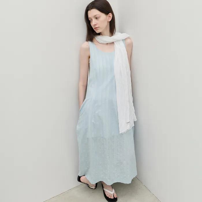 Arc Sleeveless Dress - Whisper Blue