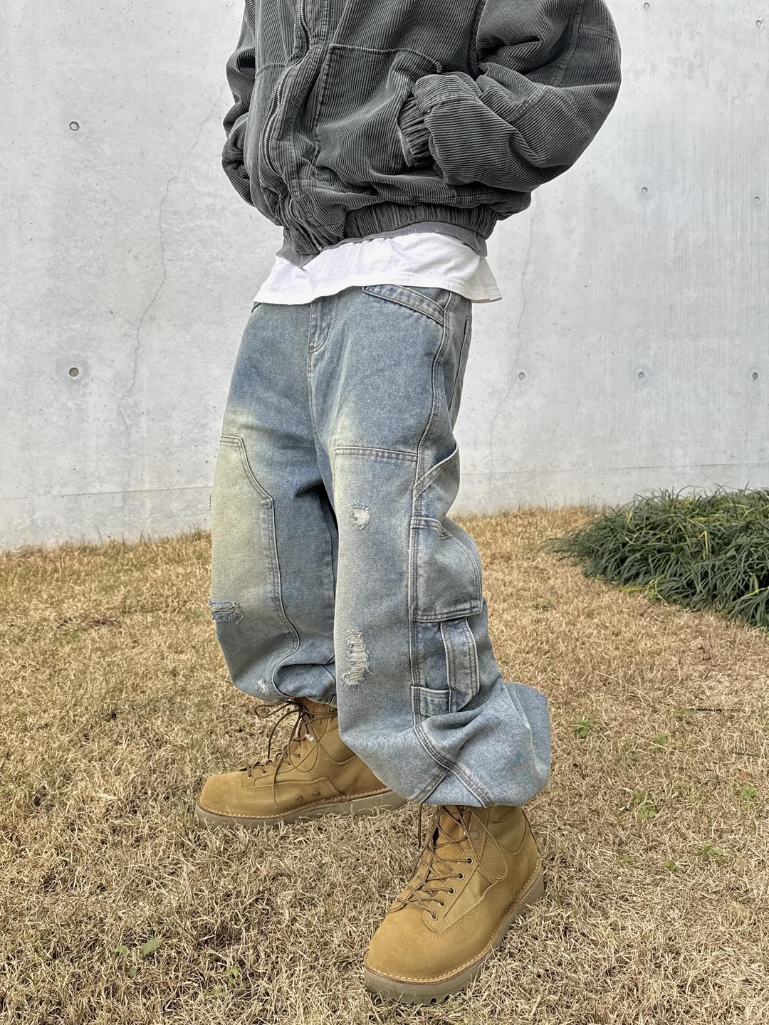 Damage carpenter jean(2Color)