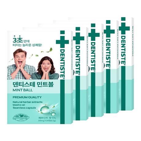 덴티스테 민트볼 20p x 5입