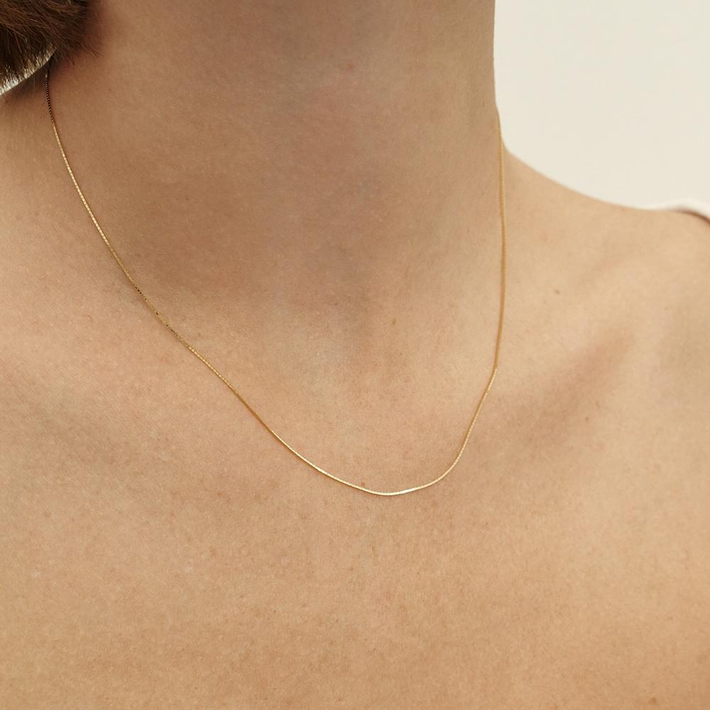 14K 실키 체인 목걸이 (14K골드) #NE02
