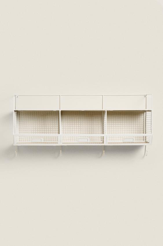 래커 마감 메탈 & 우드 벽 선반