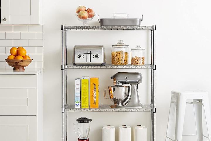 [빠른배송] 메탈 이동식 다용도 선반 철제 스탠드 수납 메탈랙 4단