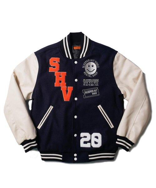 SHV STAFF VARSITY JACKET NAVY/ORANGE