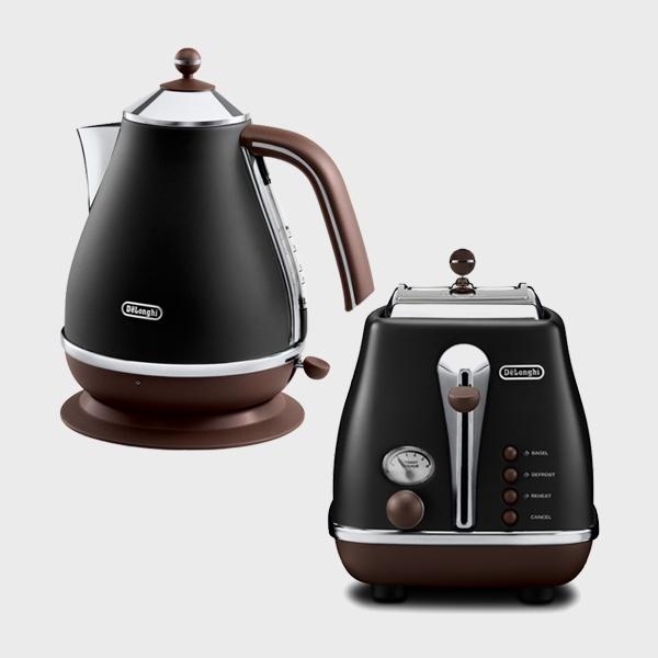 아이코나 빈티지 블랙 토스터기+전기주전자