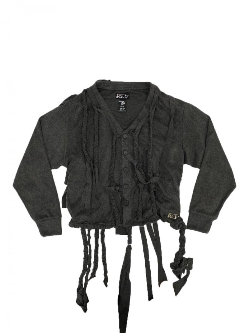 TWIST CARDIGAN [ CHARCOAL ]