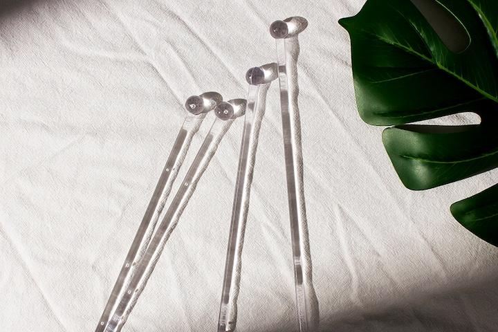 롱 티스푼 투명 머들러 2size