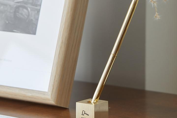 황동 사각 펜꽂이/홀더(이니셜각인)