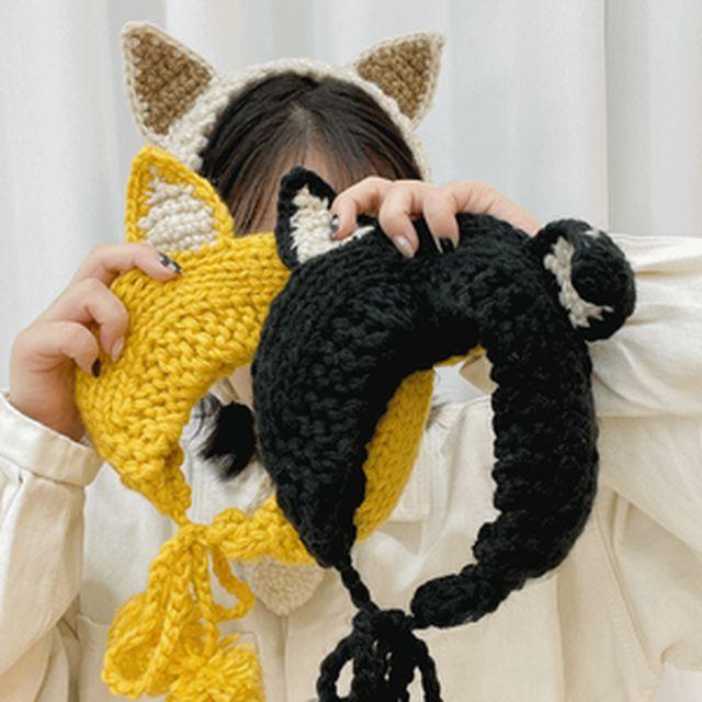 큐티뽀짝 / 고양이 냐옹 귀도리 귀마개