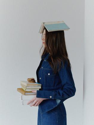 eco crop denim jacket