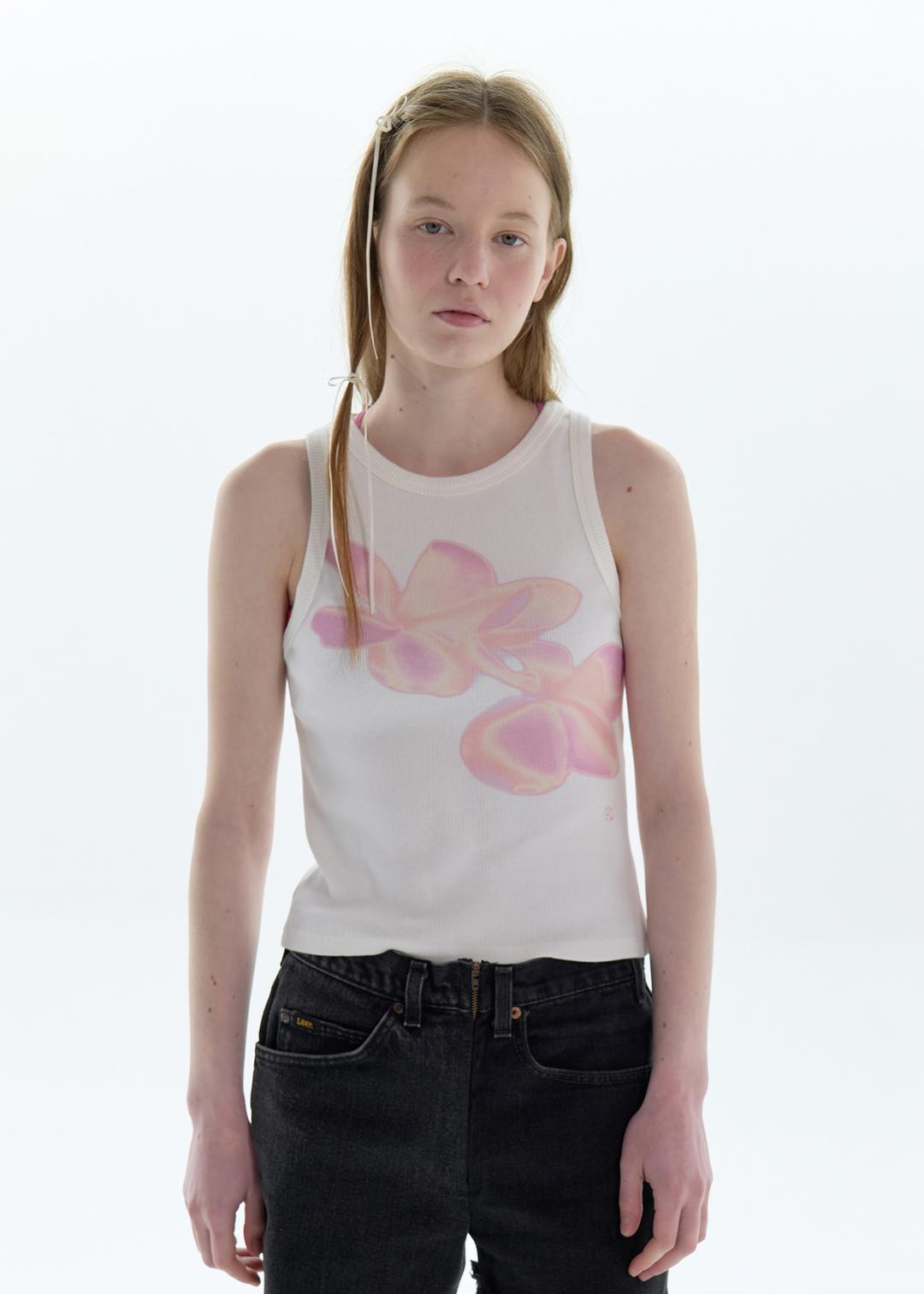 Flower Sleeveless Top_Pink