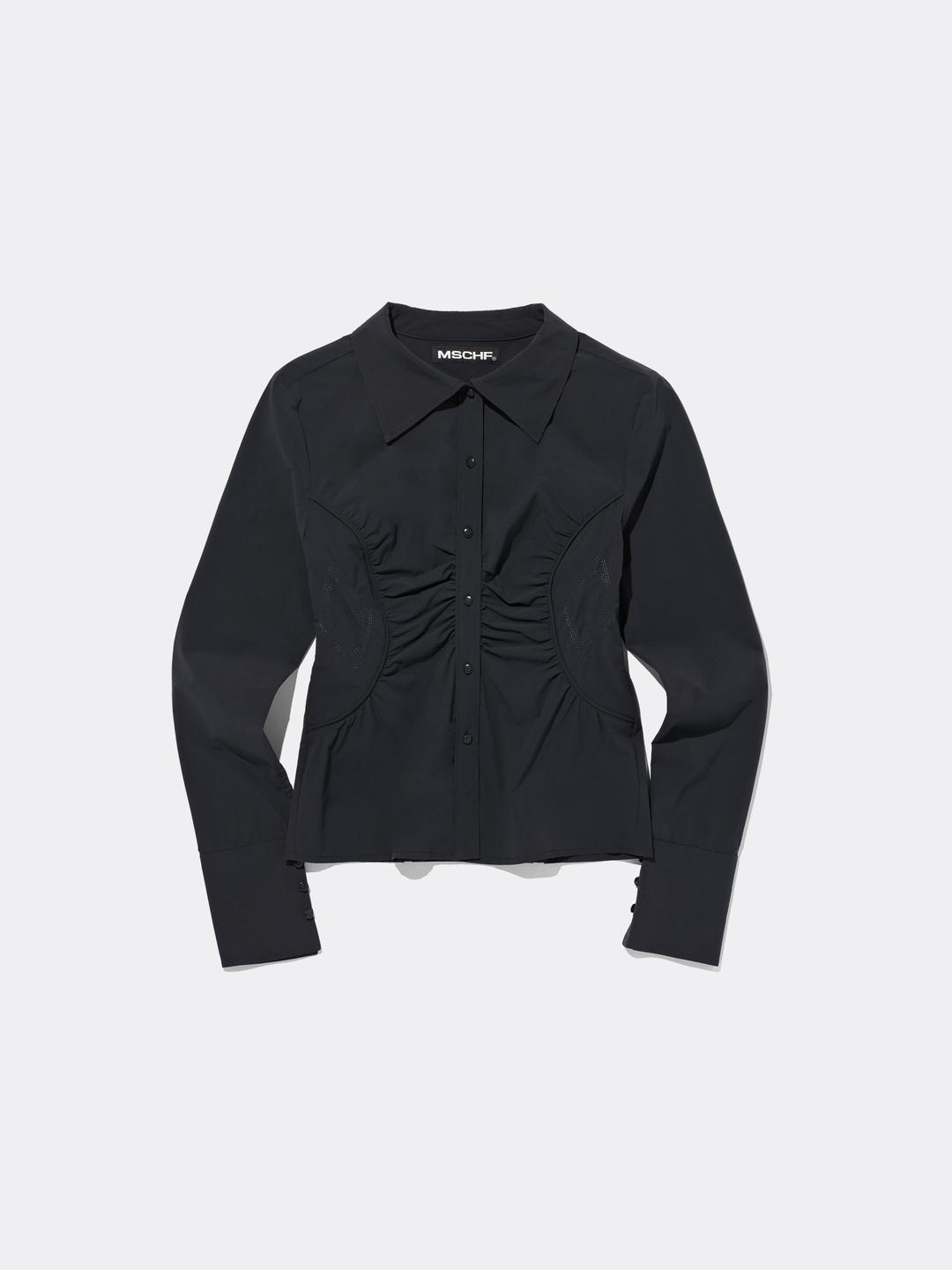 미스치프 SHIRRING SHIRT-CHARCOAL
