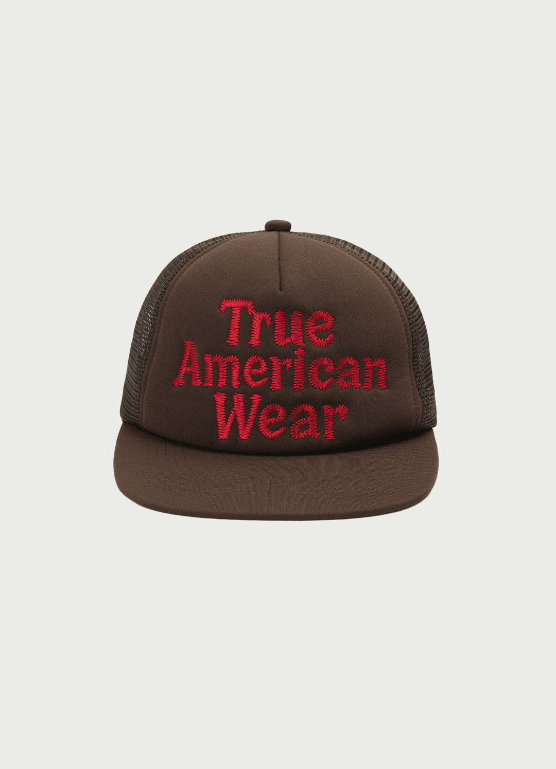 TRUE AMERICAN WEAR TRUCKER CAP _ BROWN
