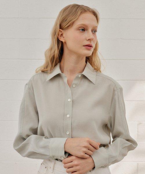 LINE SLIT SHIRT_MINT