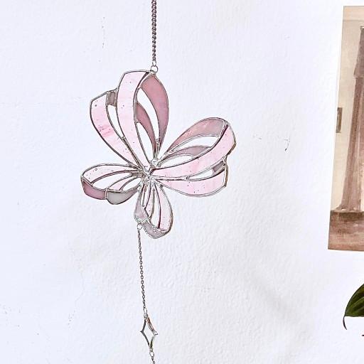 스테인드글라스 리본 나비 썬캐쳐 모빌 장식