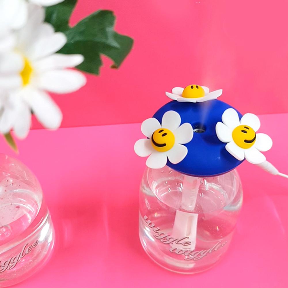 캐릭터 미니가습기 USB 초음파 탁상용 사무실용 - 스마일꽃 Smiles we love