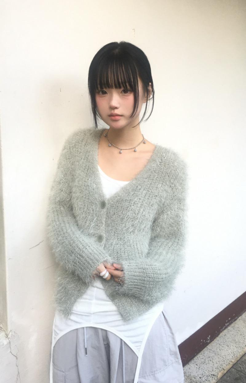 (5 C ᵒ l o🅡) 루즈핏 소프트 퍼 가디건