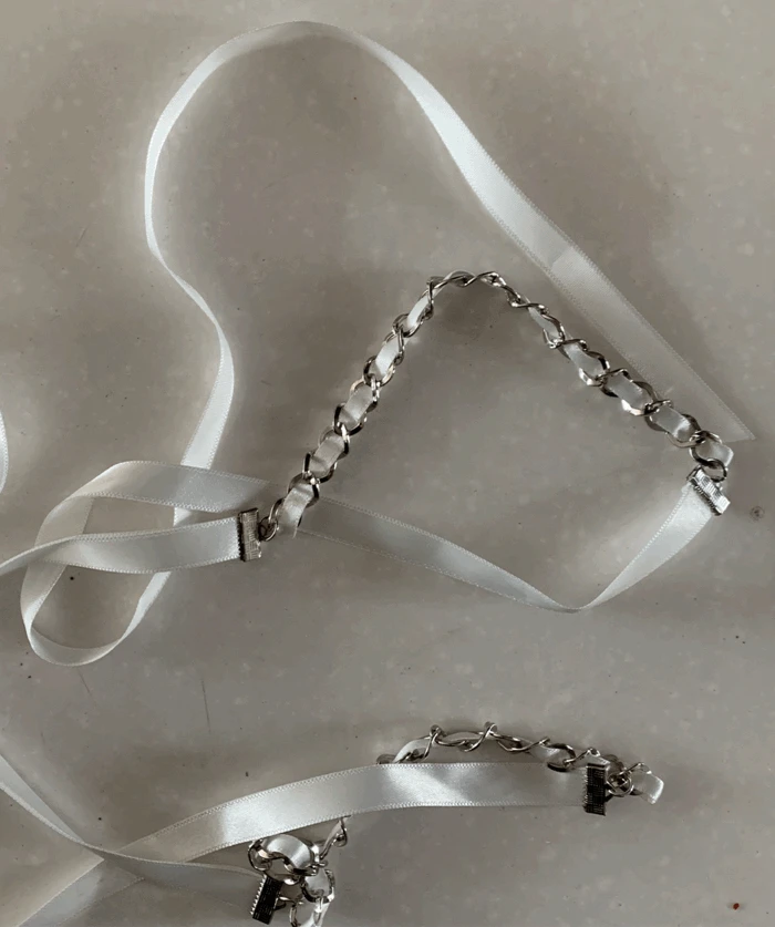 [제니유행템🥰] 리본 레이스 포인트 허리끈