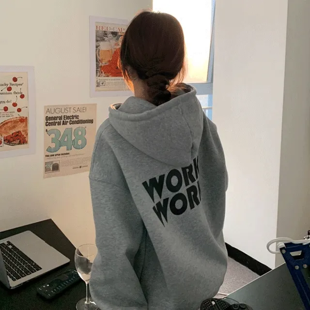 [단!! 3일만세일]WORK-후드/빅사이즈후드/가을후드티