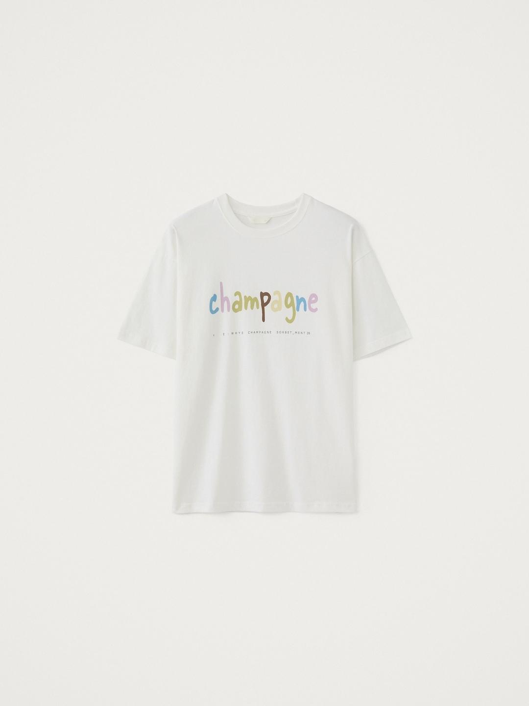 Champagne T-Shirt, White