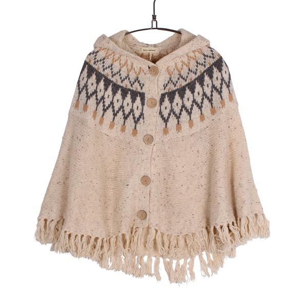 [JPN]  빈티지 후드 케이프 니트