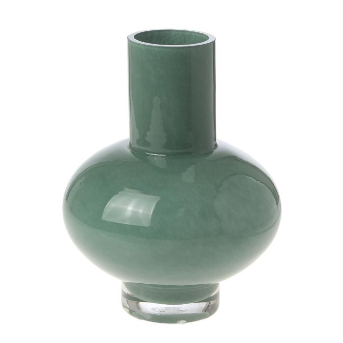 Teal Glass Vase