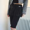 Frill Layered Mini Skirt_CTS615(Black)