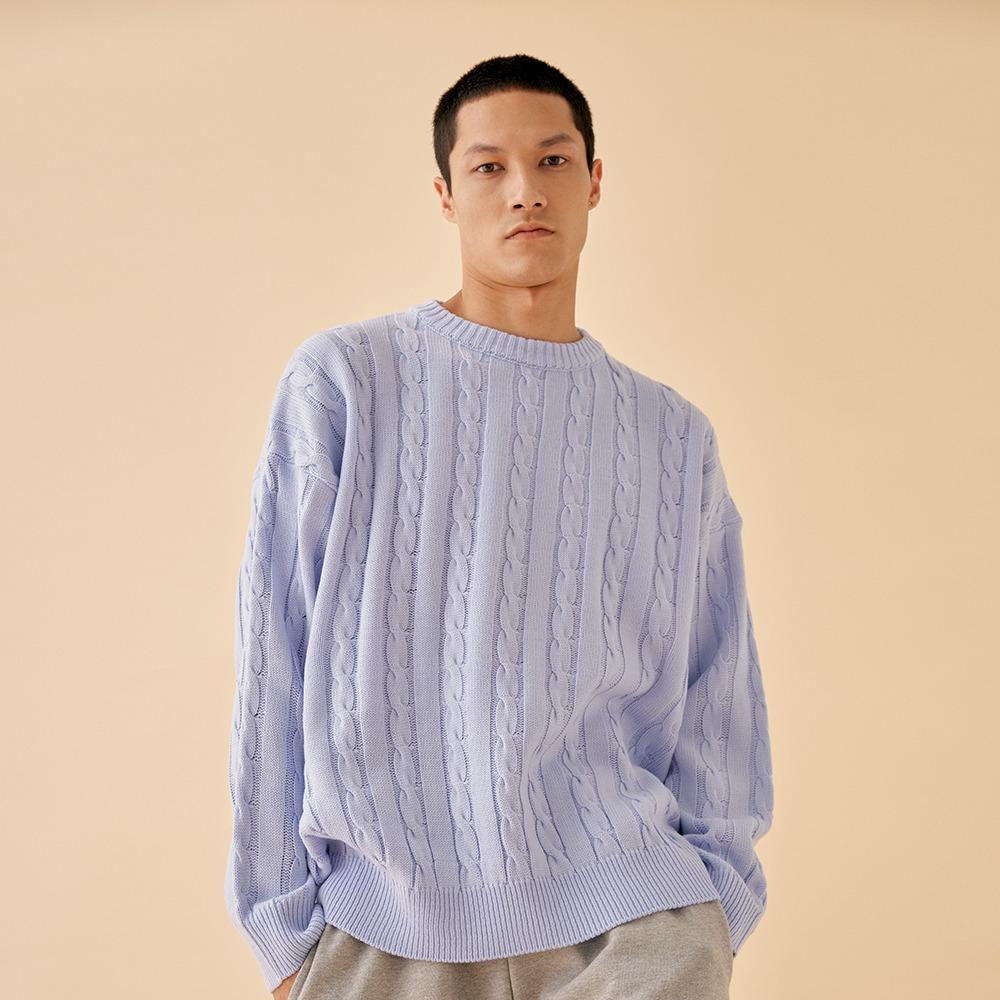 소프트 케이블 스웨터 [SKY BLUE]