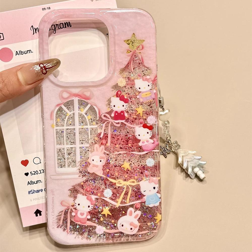 귀여운 핑크 키티 크리스마스 아이폰 17 프로 맥스 케이스