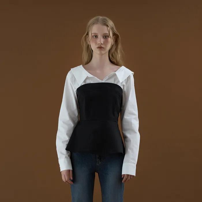 코나 레이어드 블라우스_2COLORS