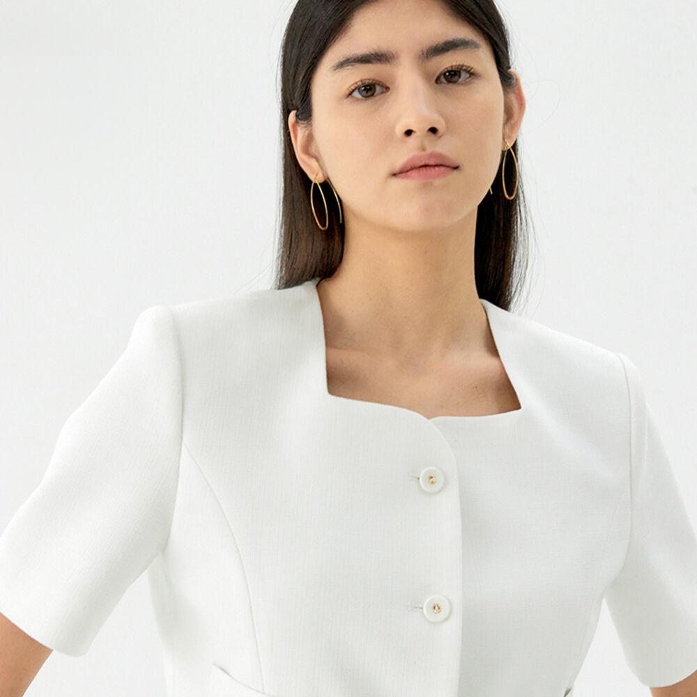 Tulip Short sleeve jacket (White)