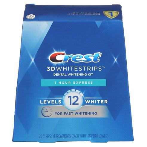 크레스트 Crest 3D white 화이트strips 미백 키트 1시 익스프레스 스트립 20개