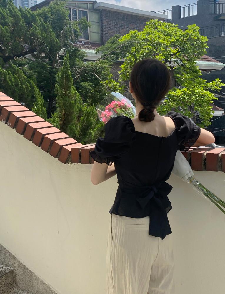 리키 랩 블라우스 (3color)