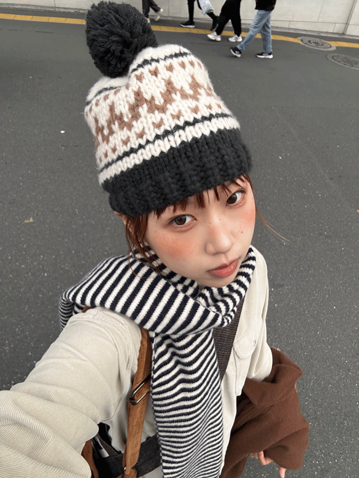 Stripe Knit Muffler (2 Color)