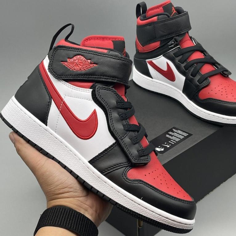 NIKE 나이키 GS 에어 조던 1 하이 플라이이즈 블랙 화이트 파이어레드 DC7986-061