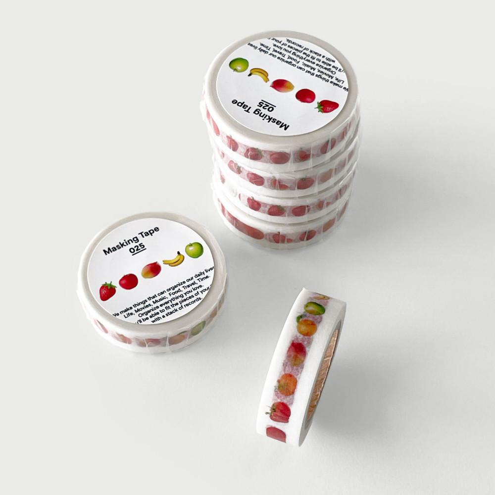masking tape 025 컬러 패턴 과일 오브제 다꾸 마테 데코테이프 마스킹테이프