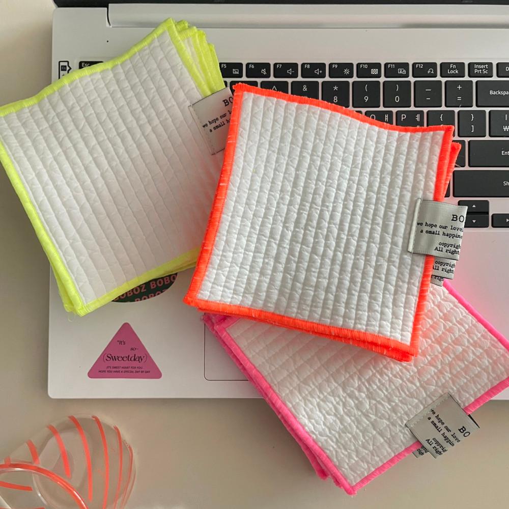 보보즈 네온 핑크 오렌지 티코스터