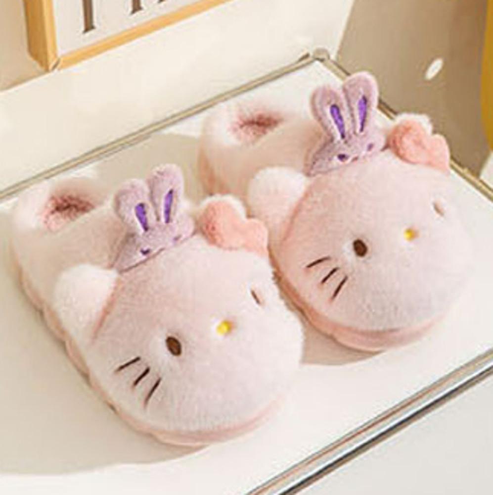 헬로키티 토끼인형 털 슬리퍼