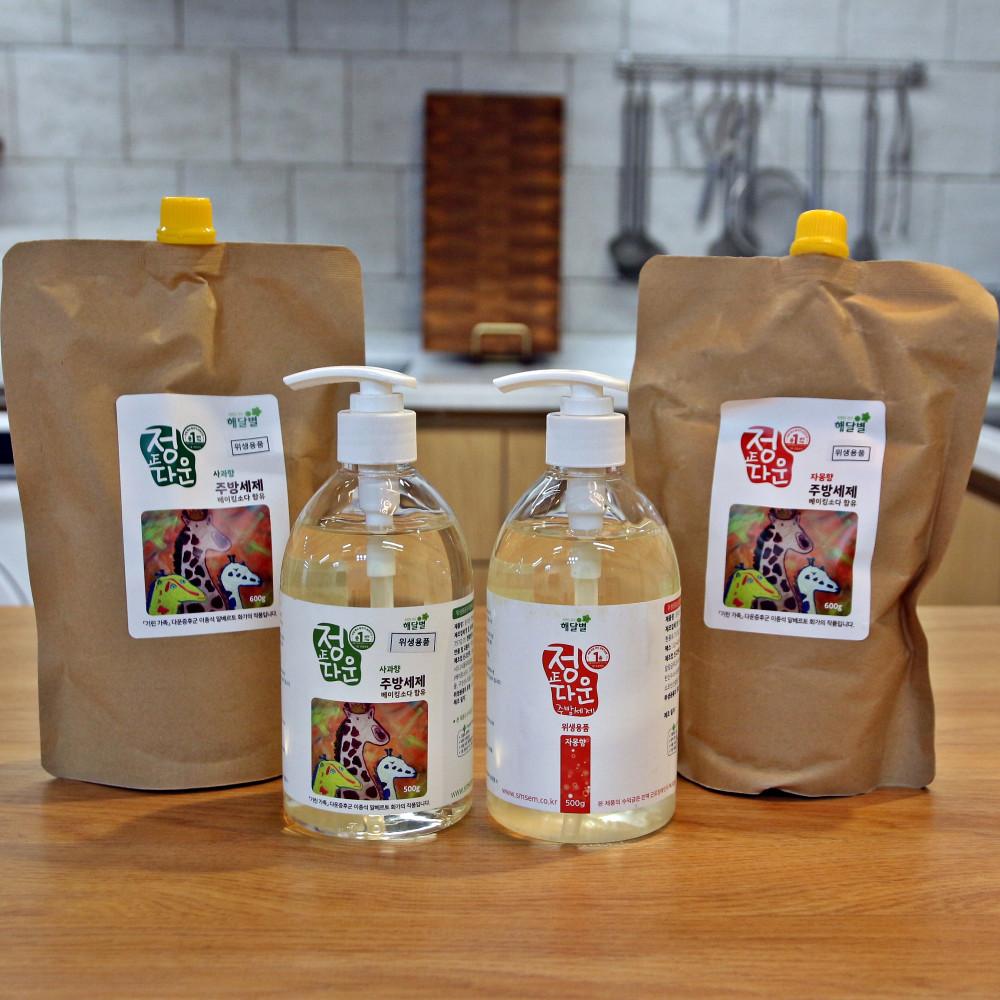 장애인생산품 해달별 정다운 1종 주방세제 600ml 과일세정제