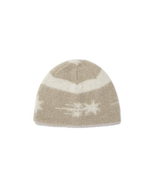 STRIPE 3STAR LOGO MOHAIR BEANIE_BEIGE(NG2EFUAB20A)