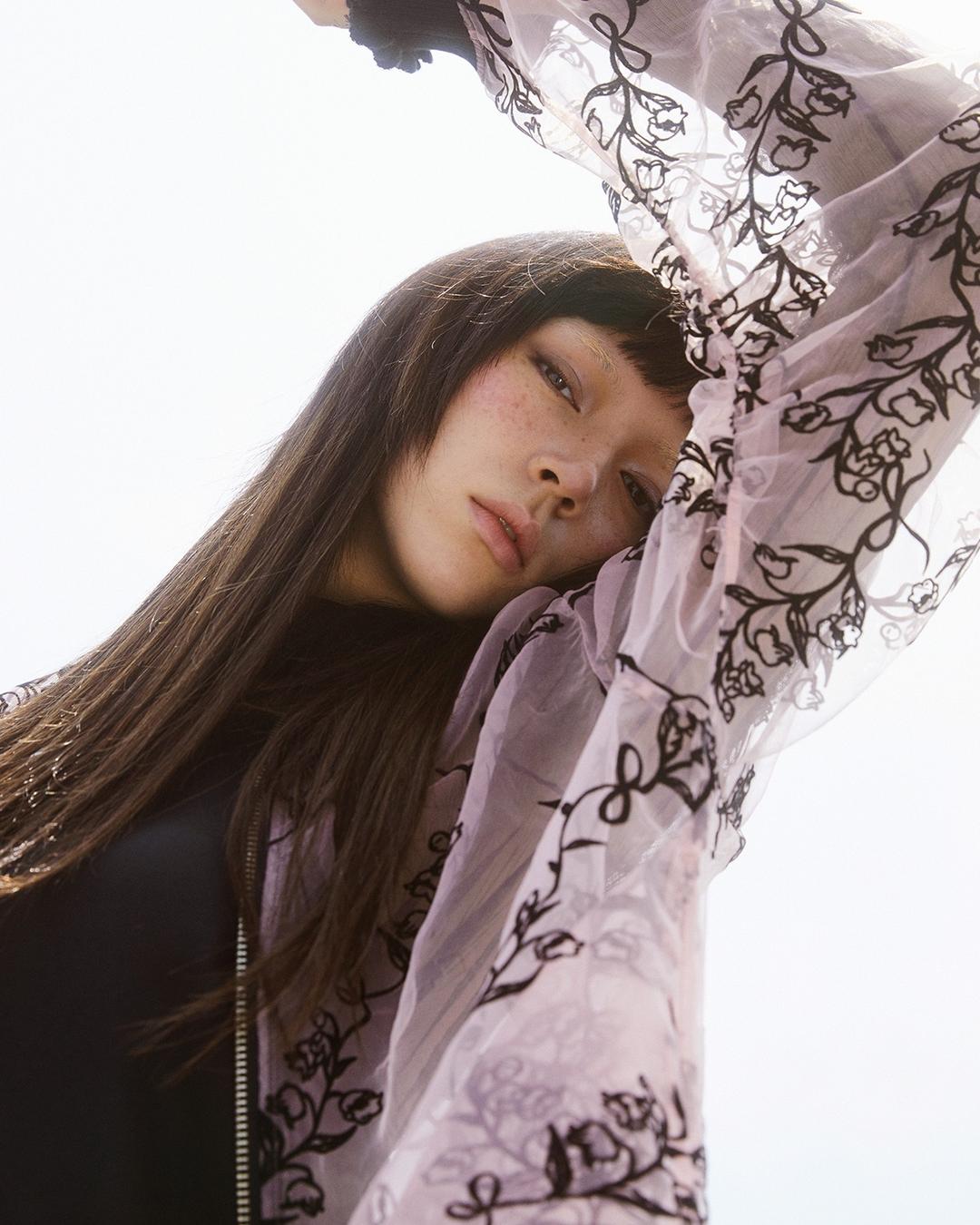 DREAM ORGANZA JUMPER PK 드림 오간자 플라워 프로피 점퍼 핑크