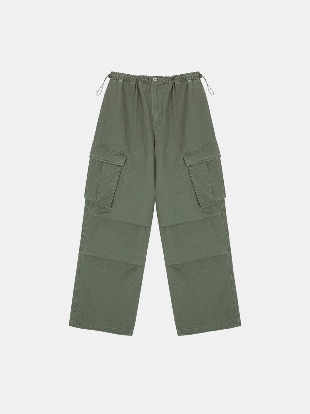 WASH PARACHUTE CARGO PANTS KHAKI