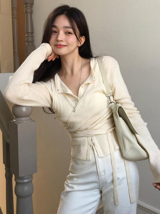 [여울PICK] Wool blend wrap-cardigan set [KNFW04CD06]_[2color]