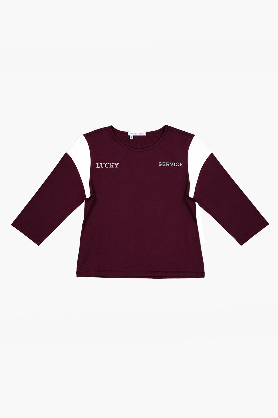 Lucky Service Top_Burgundy