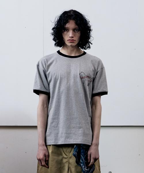 HORSE STICKER TEE GREY