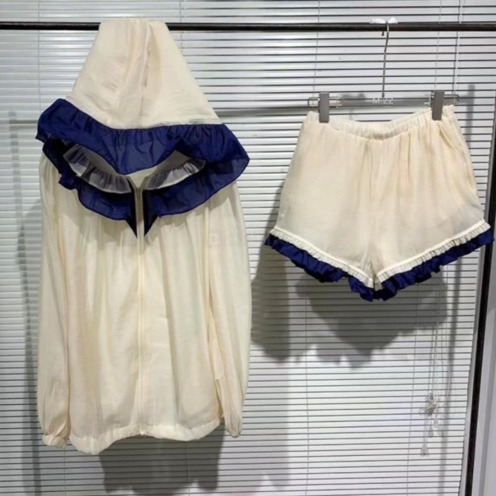 [수입] 프렌치 레이스바람막이 세트 파자마 홈웨어